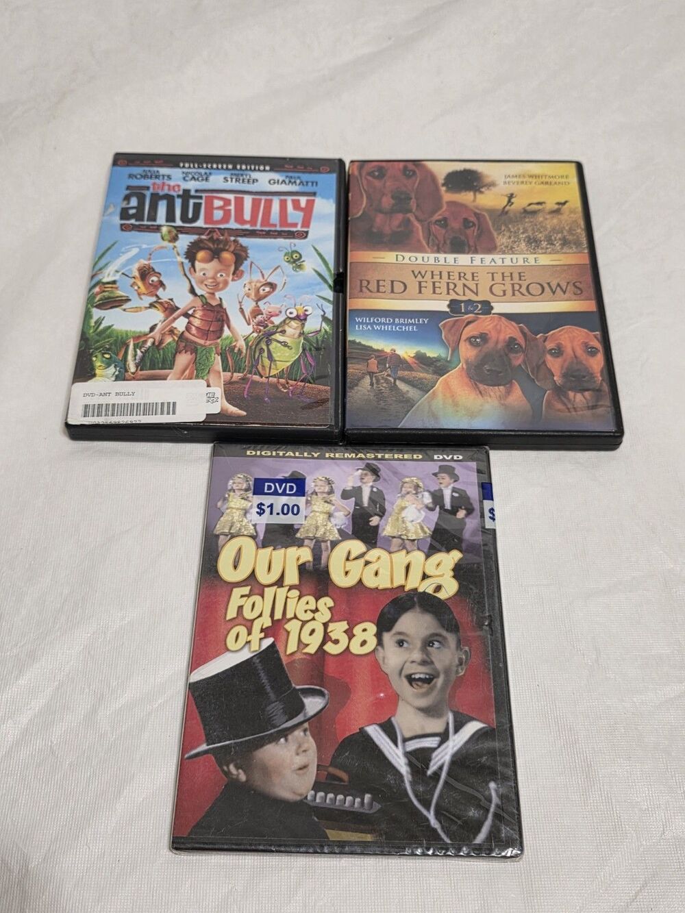Where the Red Fern Grows, The Ant Bully, Our Gang Follies of 1938 3 DVDs Lot